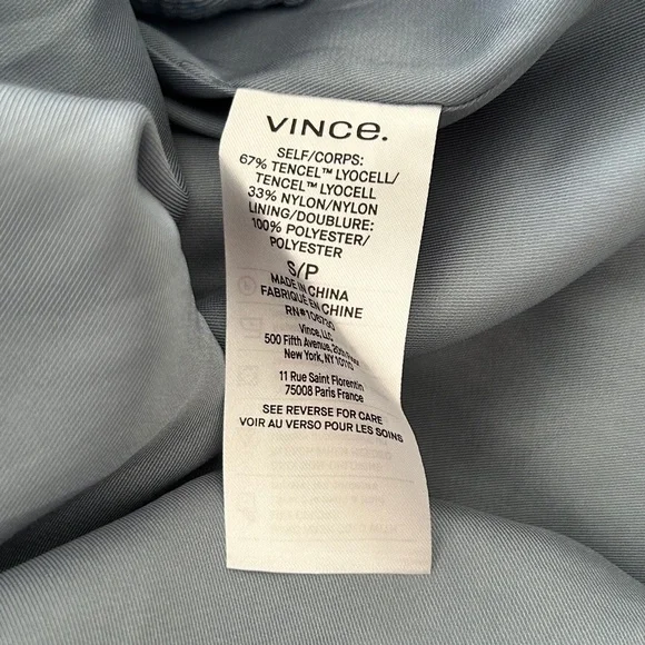 Vince Blue Smocked Tiered Midi Dress - Picture 15 of 16